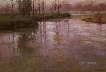  Norwegian Canvas - On The French River impressionism Norwegian landscape Frits Thaulow